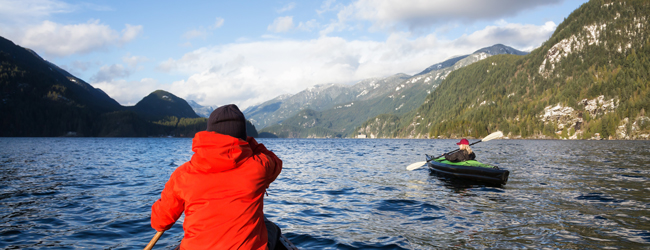 LISA-Sprachreisen-Erwachsene-Englisch-Kanada-Vancouver-Waterfront-Ausflug-Kanu-Fahren-Berge LISA-Sprachreisen-Erwachsene-Englisch-Kanada-Vancouver-Waterfront-Ausflug-Kanu-Fahren-Berge